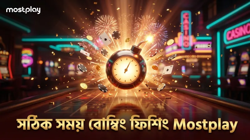 বোম্বিং ফিশিং গেমে সঠিক সময়ে বোমা ব্যবহার অপরিহার্য।