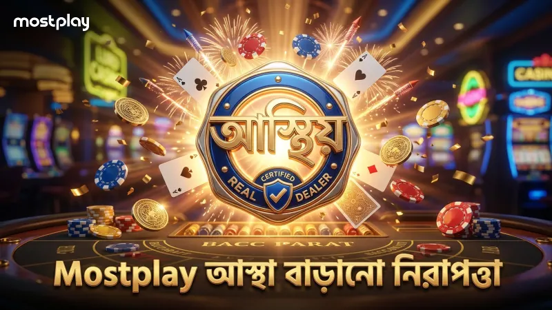 Mostplay এর শু ভেরিফিকেশন ও রিয়েল ডিলার প্লেয়ারদের আস্থা বাড়ায়।