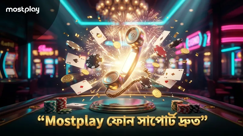 Mostplay ফোন সাপোর্টের মাধ্যমে সরাসরি দ্রুত সহায়তা নিশ্চিত করে