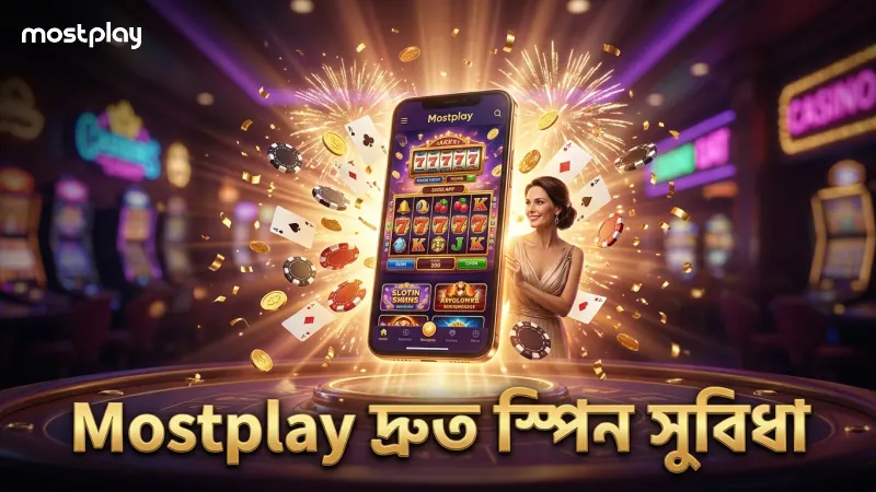 Mostplay এর মোবাইল অ্যাপে দ্রুত স্পিন প্রক্রিয়া